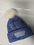 Brookville Blue Devils | Blue and White Fur Pom Knit Hat | BBD0001