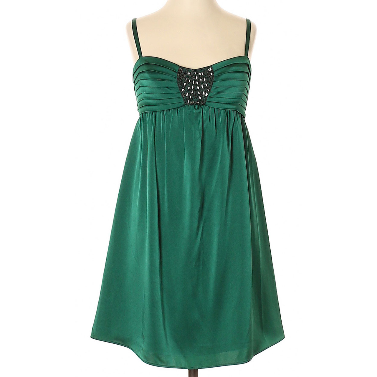 BCBGMAXAZRIA Green Party Dress with Beading Onestop thriftshop