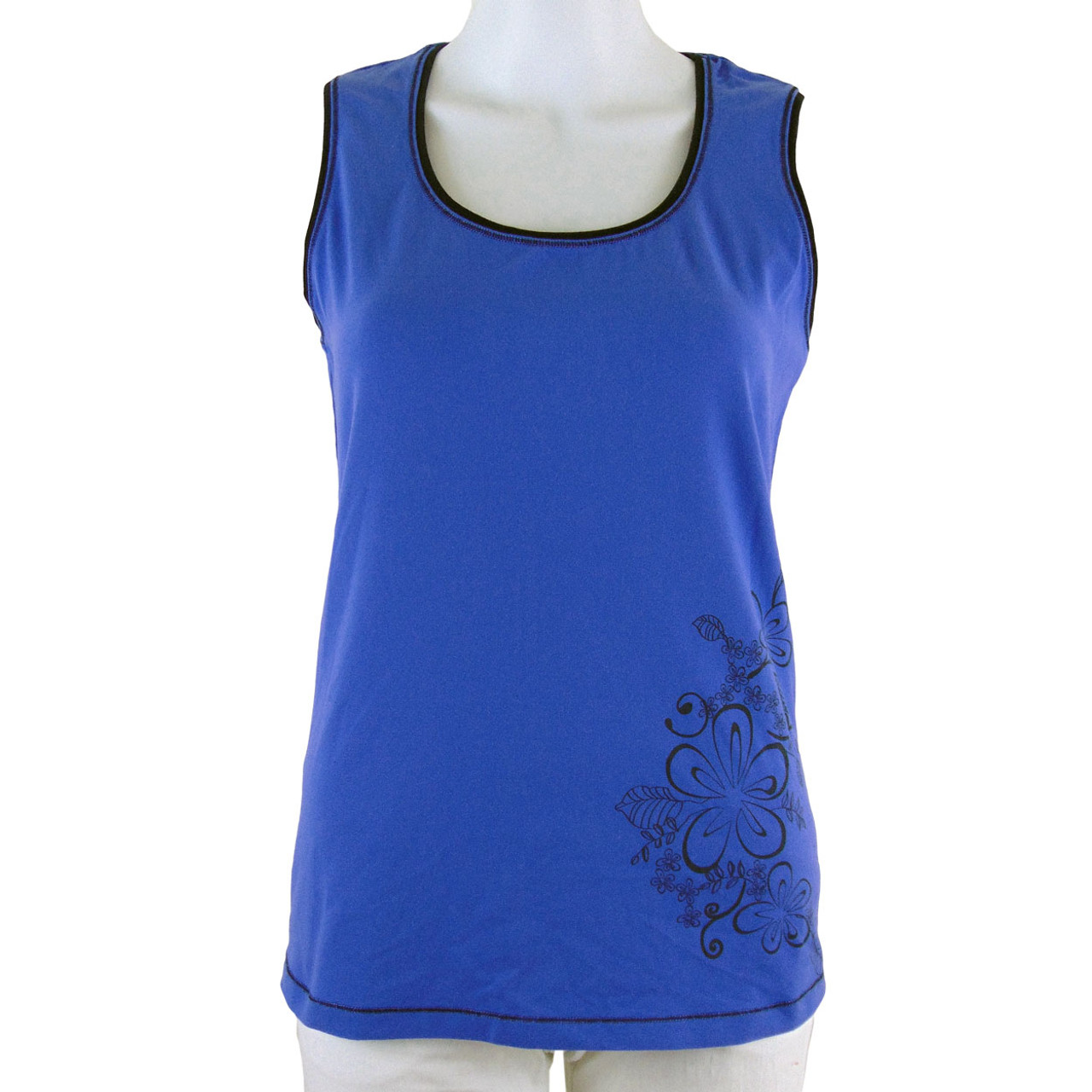 Tuff Athletics Blue with Black Trim Tank Top