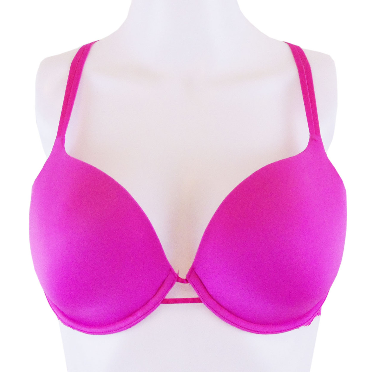 Cotton non-underwired bra, sizes 26a-32a, pink, Dim