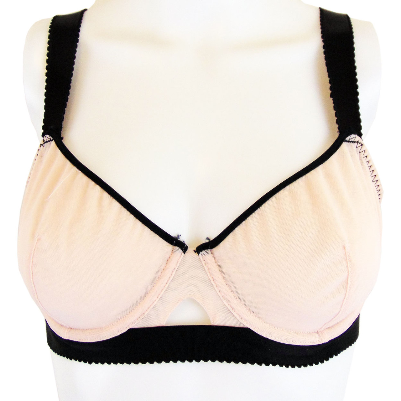 H&M Mesh Peach and Black Underwire Bra - Size 36D  Onestop-Thriftshop  Consignment and Discount Bouitique