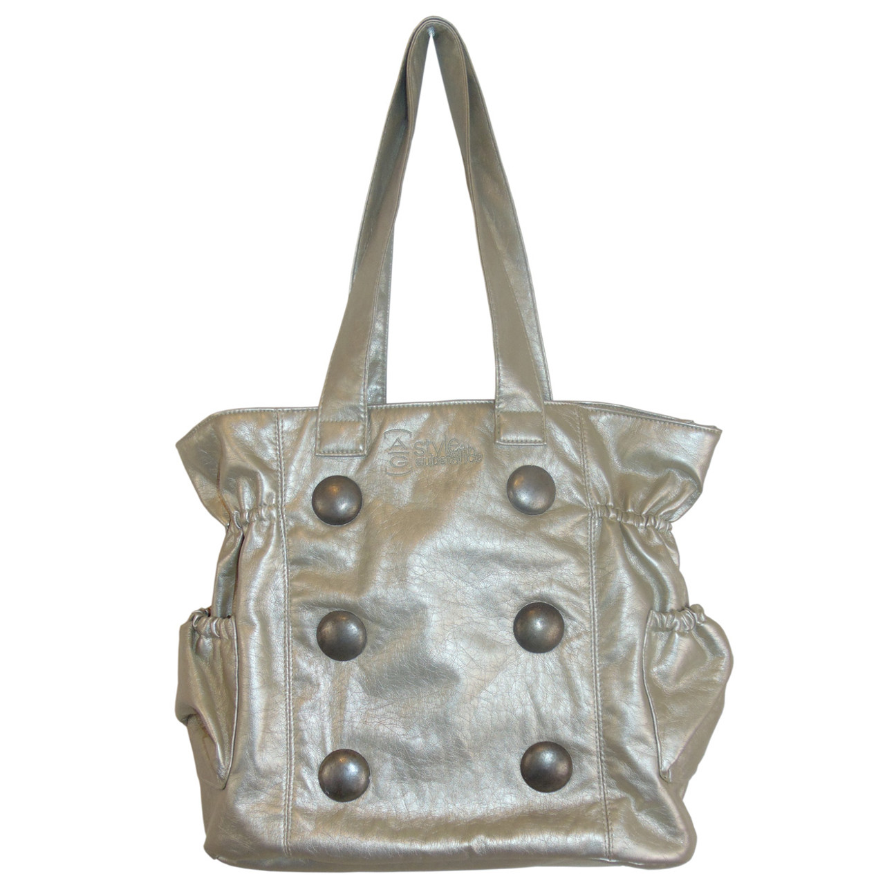 large silver tote bags