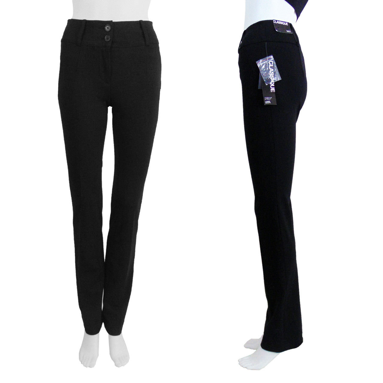 Suzy Shier Classic Black Straight Leg Pants - Size 0