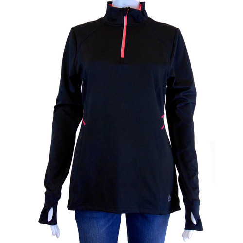 RBX Live Life Active Black Pullover Jacket with pink trim RBX Live Life Active Black Pullover Jacket with pink trim