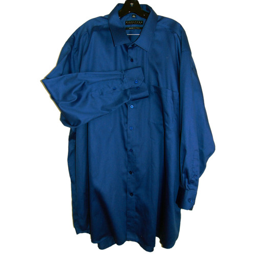 SIGNATURE CARRINGTON Wrinkle Free Medium Blue Dress Shirt SIGNATURE CARRINGTON Wrinkle Free Medium Blue Dress Shirt