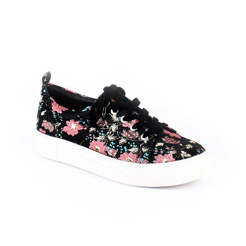 Assure Floral Sneakers by J Slides - J Slides Assure Embroidered Platform Sneakers