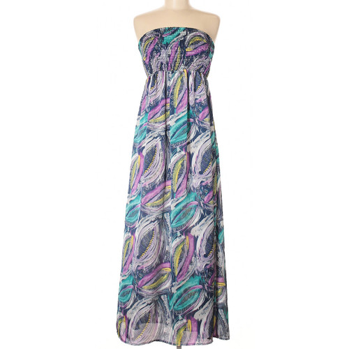 Style&Co Strapless Multi Colored Maxi Dress Style&Co Strapless Multi Colored Maxi Dress