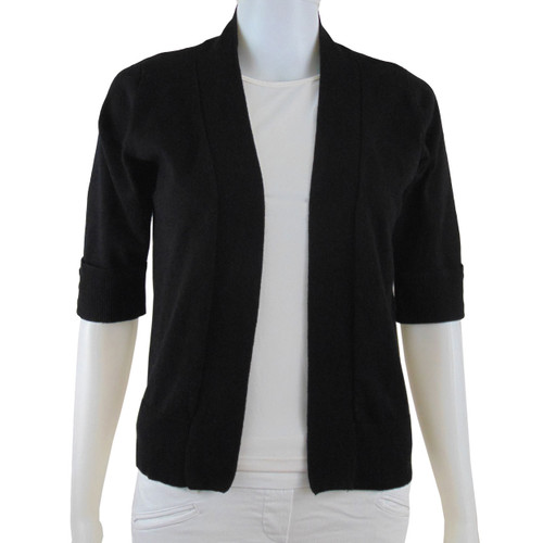 IMPRESS! Black Short Open Cardigan IMPRESS! Black Short Open Cardigan