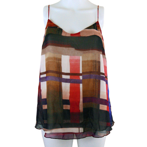 Le Chateau Chiffon Spaghetti Strap Top  Le Chateau Chiffon Spaghetti Strap Top