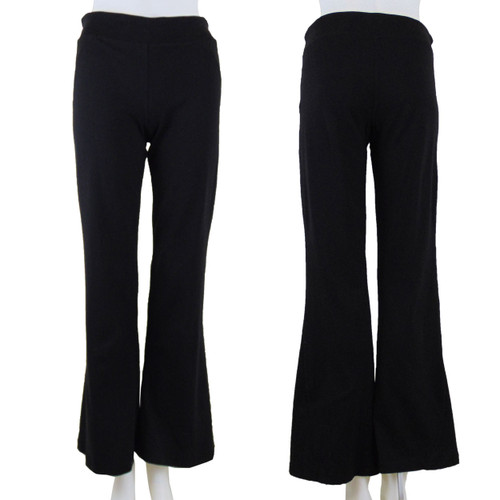 Sportek Black Flared Stretchy Pants  Sportek Black Flared Stretchy Pants