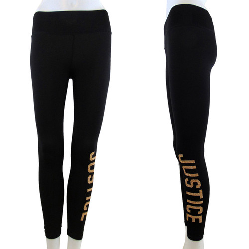 Justice - Girls Black Leggings