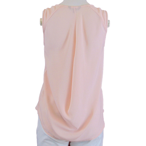 RW&CO Peachy Pink Draped Sleeveless Top