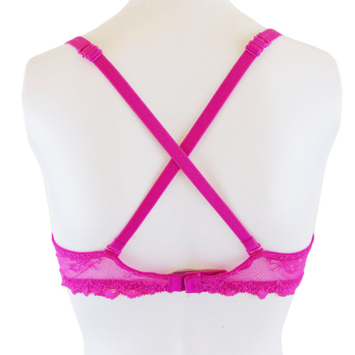 La Senza Pink Lace Winged Underwire Bra - Size 38B