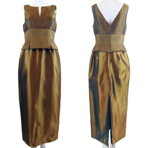 JS Collections Shiny Gold/Bronze Formal Dress  JS Collections Shiny Gold/Bronze Formal Dress