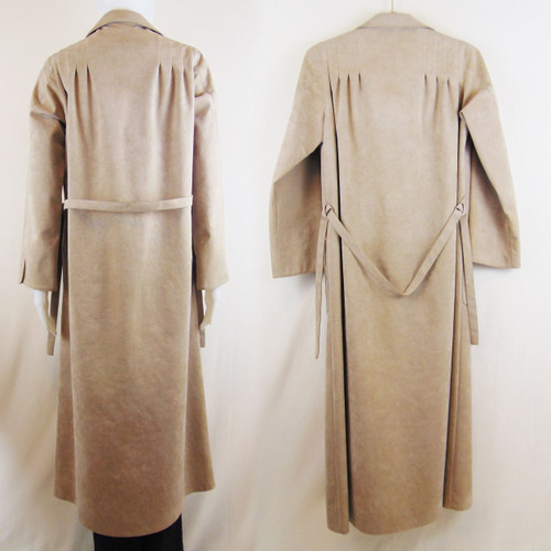 Vintage BRODKIN Ultrasuede Soft Beige Belted Trench Coat