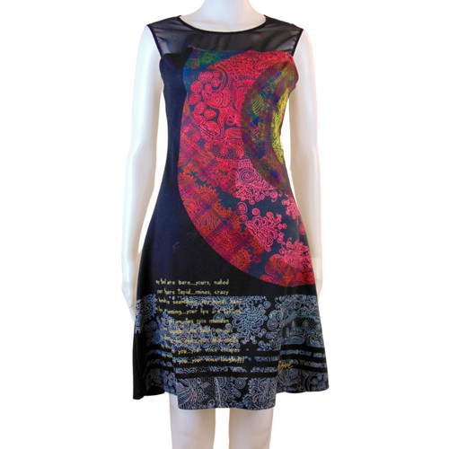 Desigual Sheer Top Sleeveless Dress - Size S Desigual Sheer Top Sleeveless Dress - Size S
