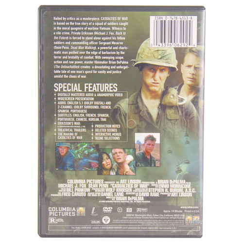 Casualties of War DVD $3.50 CAD