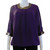 Ricki's Chiffon Slit Sleeve and Sequins Purple Blouse