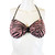 Striped Animal Print Bikini Top