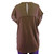 Club Monaco Brown Silk and Lyocell Cap sleeve Blouse