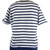 Club Monaco Short White and Blue Striped Tee