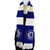 Chelsea Striped Crest Bar Scarf - Blue/White – Adult