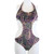 Animal Print with Purple Accents 1 Piece Swim Suit - Bikini
