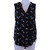 mandee Popsicle Print Black Hi Lo Sleeveless Top
