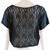 Black Lace Back Front Tie Crop Top