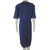 Image Blue Women's Suit - Dress with Jacket. Navy Blue Plus Size 24