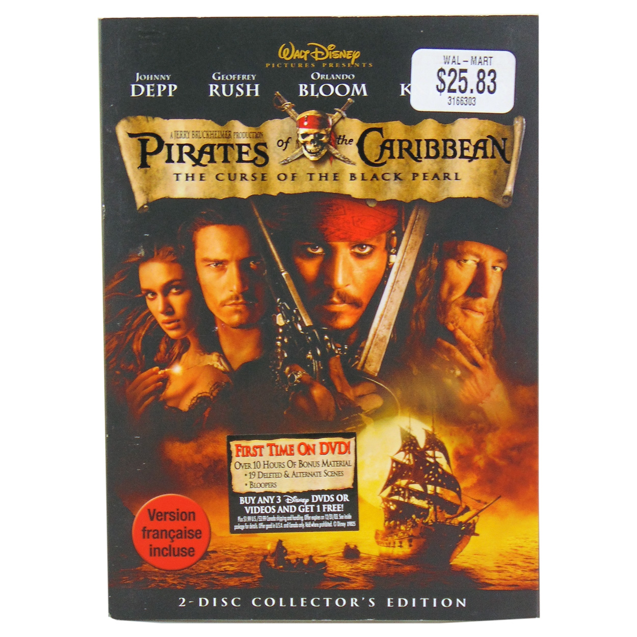 Pirates of the Caribbean Curse of the Black Pearl DVD