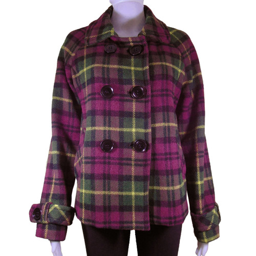 Plaid green store coat