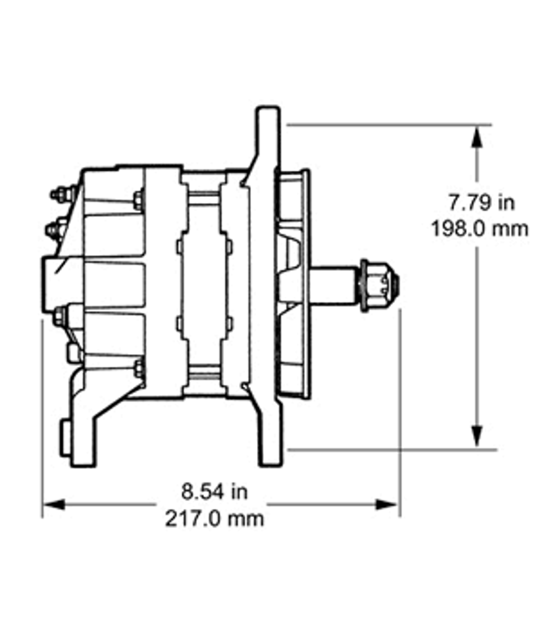 Mas Alternator 21 SI 24v 70 Amp J180 Mount 7644