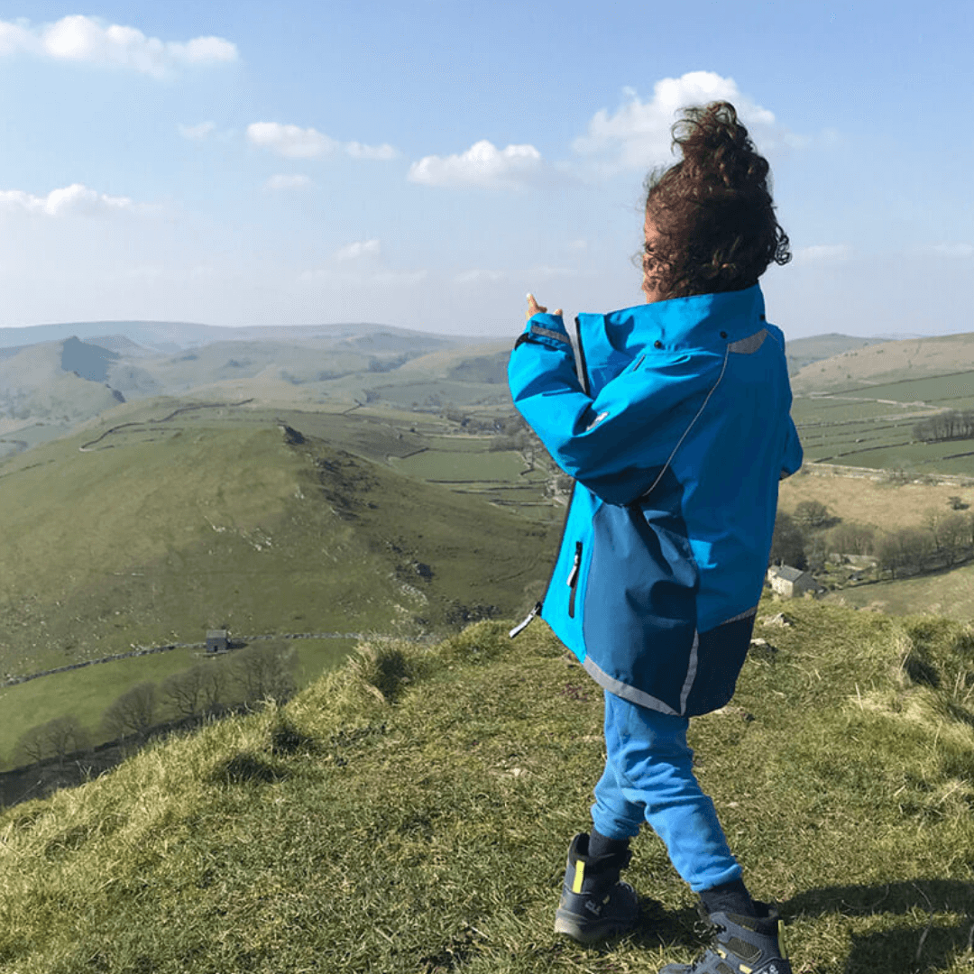 Boy wear Spotty Otter Outdoor Clothing in the Peak District