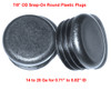 7/8" Round Snap-On Plastic Tubing Plug, (14 - 20 Ga - 0.71" to 0.82" ID) - Furniture Chair/Leg Pipe Tube Cover Insert | Fencing Post Sliding Inserts - End Caps for Fitness Eqpt | by SBD