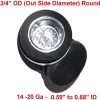 3/4 INCH ROUND TUBE END CAP PLUG 3/4" - QUANTITY OF 8