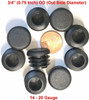 3/4 INCH ROUND TUBE END CAP PLUG 3/4" - QUANTITY OF 8