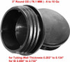 SBD's 3" OD ROUND Plastic CAP PLUGS (6 - 10 Ga - Fits ID 2.59" to 2.73") Flex Ridges | Heavy Duty, Impact Resistant LDPE Top CAP | Fence Post Slide Inserts | Fitness Eqpt End Caps