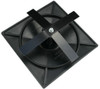 4" Square Light Pole Top Cap- Black Plastic