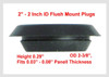 4 Piece Flush Mount Black Hole Plug Assortment 1" 2" 3" 4" inch for Auto Body and Sheet Metal
