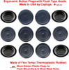 39MM ( 1.50") BPFE Black Rubber Plug for Flush Mount Body and Sheet Metal Holes