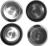 2 1/2" 2.5 inch Flush Mount Black Plastic Body and Sheet Metal Hole Plugs