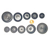 (25 Piece Lot) 5 Each Black Rubber Plug for Flush Mount Body and Sheet Metal Holes | 1/2" (15 mm) to 1-1/2" (39 mm) (5 Popular Sizes)