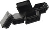 2" Square (14-20 Ga) Black Plastic Tubing Plug End Cap (for 1.85" to 1.92" ID)- Steel Fence Post Pipe Tube Cover Insert End Caps