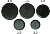 25 Piece Flush Mount Black Hole Plug Assortment for Auto Body and Sheet Metal 4" 3.5" 3" 2.5" 2" inch