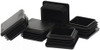 2" Square Black Plastic Plug ID 1.74" to 1.83" - 10-14 Ga Tubing End Cap Furniture Chair Glide Inserts