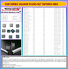 2" Square Black Plastic Plug ID 1.74" to 1.83" - 10-14 Ga Tubing End Cap Furniture Chair Glide Inserts