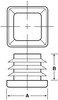 SBDs. 3/4" Square 14-20 G TUBING END Caps Plugs Heavy Duty Black Plastic Finishing Plug, end Cap
