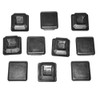 110 Pieces Premier Quality Mixed Sizes Square Black Plastic LDPE Plugs Assort 10 Each of 11 Sizes ½” to 2”. Glide Insert End Caps for Chair Table Stool Legs