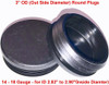 3" OD Round Plastic CAPLUGS 14-18 Ga- Fits ID 2.83" to 2.90") | Thick, Impact and Abrasion Resistant Base w/Flexible Ridges | 3 Inch Tube Wrangler Bumper End Caps